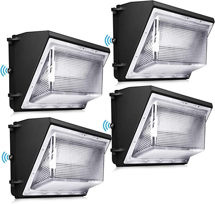 LEDMO 120W LED Wall Pack Light 4 Pack Dusk to Dawn with Photocell Outdoor Commercial Industrial Lights 840W HPS/HID Equivalent 5000K Security Flood Lighting for Buildings,Warehouse, Parking Lots,Yard