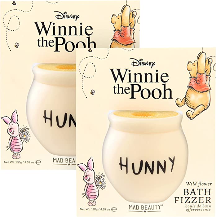 MAD Beauty Mad Beauty 2 Count Disney Winnie The Pooh Bath Fizzers | Pampering Bath Ball Bomb Salts | Honey Pot Wildflower Fragrance