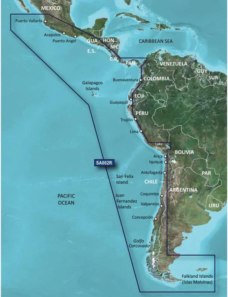 Garmin BlueChart g2 Vision - VSA002R - South America West Coast - microSD/SD (41214)