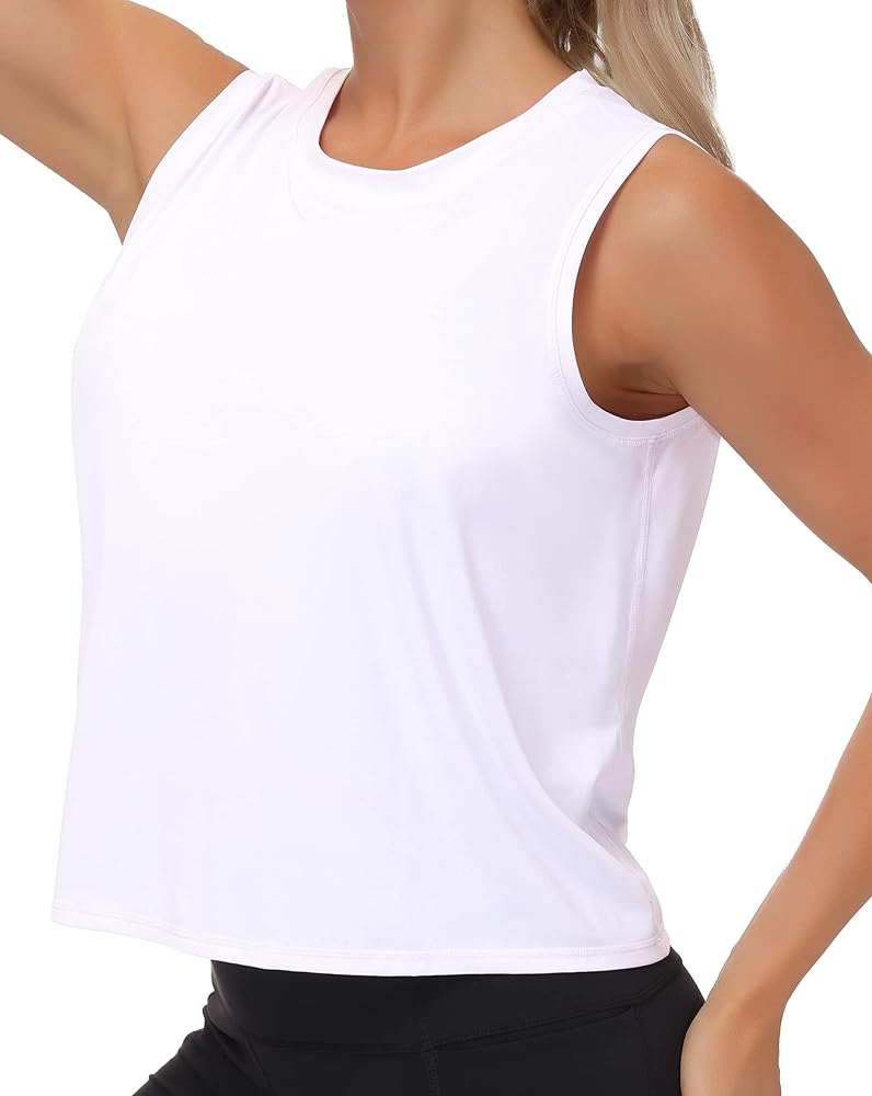 THE GYM PEOPLE Women's Workout Tops in Ice Silk Quick Dry Sleeveless