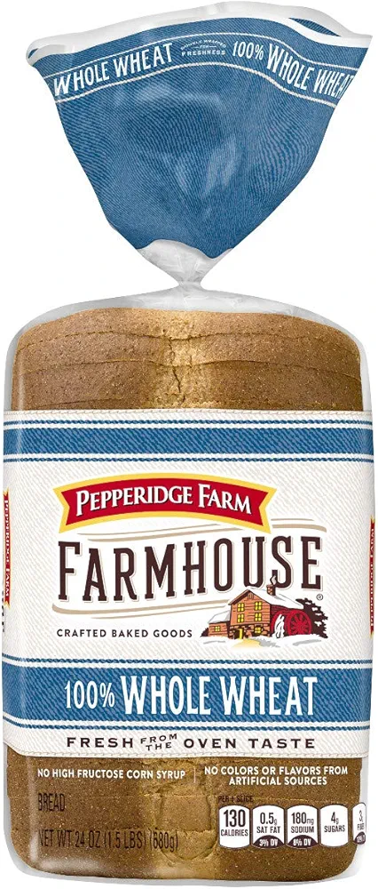 Pepperidge Farm Farmhouse 100% Whole Wheat Bread, 24 oz. Bag