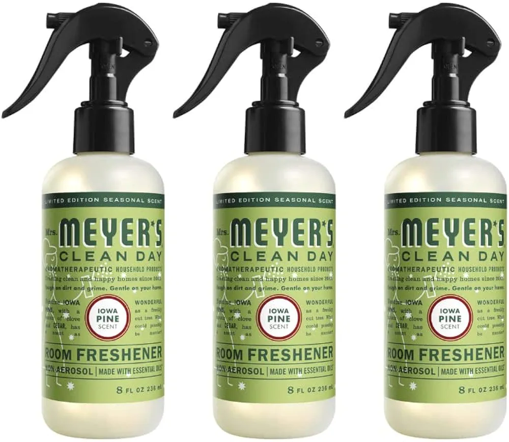 Mrs. Meyer's Clean Day Room Freshener, Iowa Pine, 8 Fl Oz. (Pack of 3)