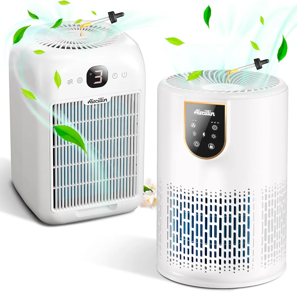 Air Purifiers for Home Bedroom with H13 True HEPA Filter, HEPA Air Purifier Large Room with Essential Oil Diffuser