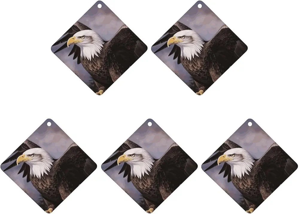 5 Pcs Car Air Fresheners Hanging Air Freshener Bald Eagle Hanging Scented Cards Fragrance Scented Cards for Car Car Aromatherapy Tablets for Car