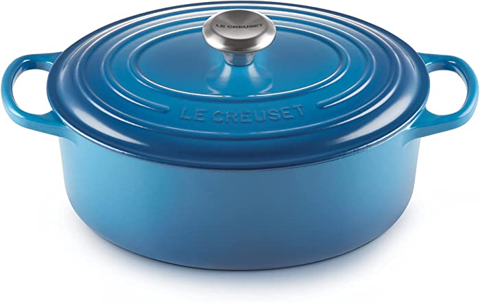 Le Creuset Enameled Dutch Oven Cast Iron Signature Oval Casserole, 29cm, 5 Qt, Marseille