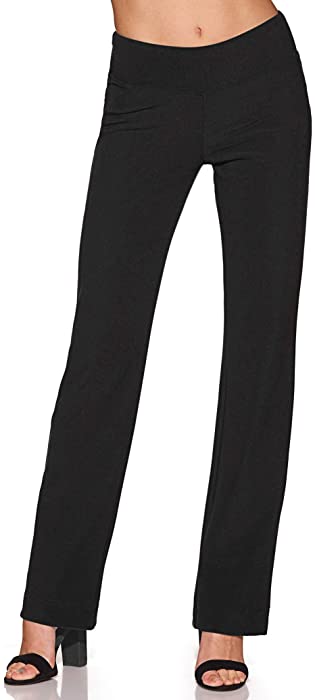 Boston Proper Women's Wrinkle-Resistant Straight-Leg Knit Solid Color Pant