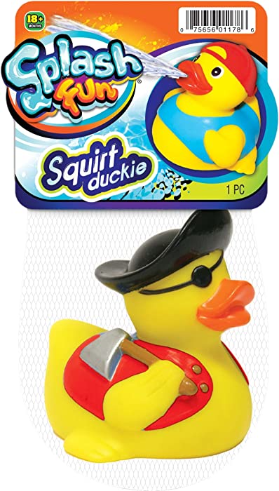 Water Squirt Rubber Ducks Fun (1 Duck Assorted) Toddlers Kids Baby Bath Tub Toy Pool Toy 3" Rubber Duckies Fidget Toy for Kids, Sensory Play Stress Relief, Stocking Stuffers Supplies in Bulk. 1178-1