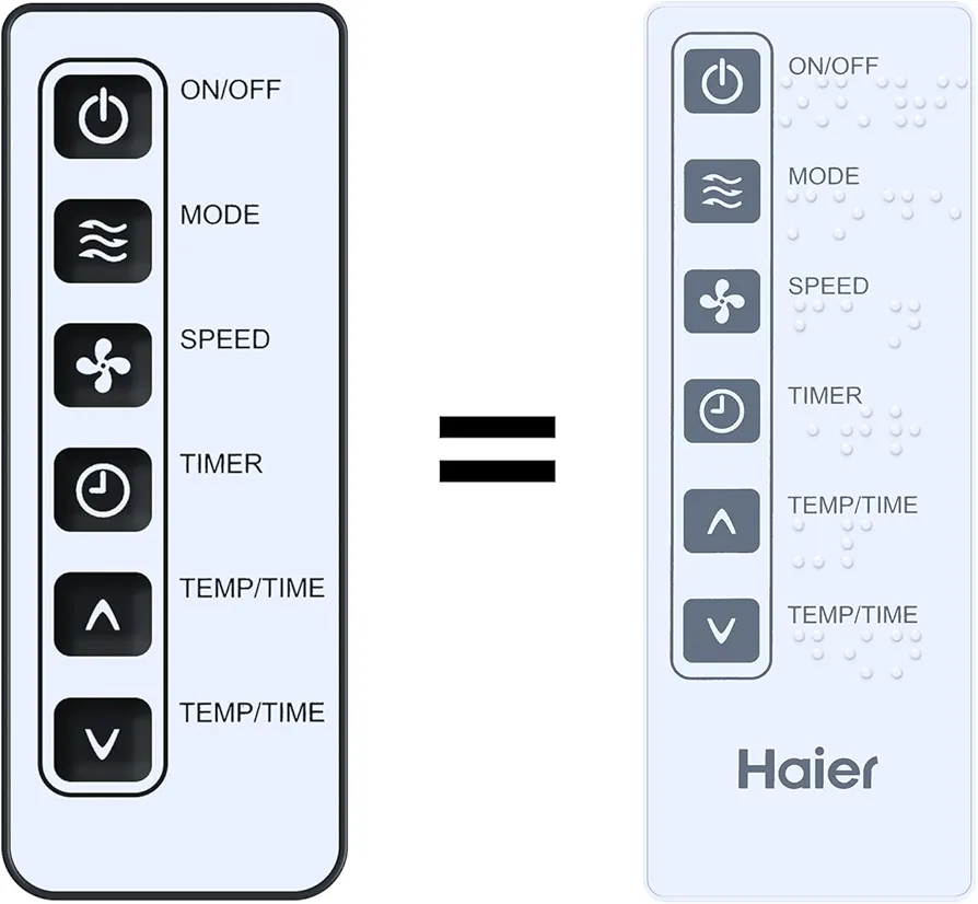 New Replacement Remote Control Compatible for Haier Portable Room Air Conditioner AHY10LZ AHP10LZ AHP10LZQ1 AHP12LZ AHC24DZ HWR05XCR-L HTWR10XCR HWR05XCM HTWR12VCR HTWR12XCR