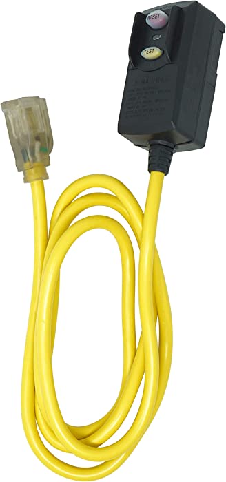 Woods 2879 Cord Ext Gfci 14/3Sjtw 6Ft YEL, 6-Feet, Yellow