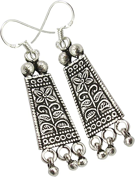 SilverStarJewel Earrings 5.1 cm 925 Sterling Silver Classic Gift Jewelery