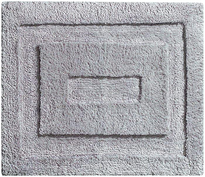 iDesign Spa Small Microfiber Accent Shower Rug, Bath Mat for Master, Guest, Kids' Bathroom, Entryway, 21" x 17" - Gray