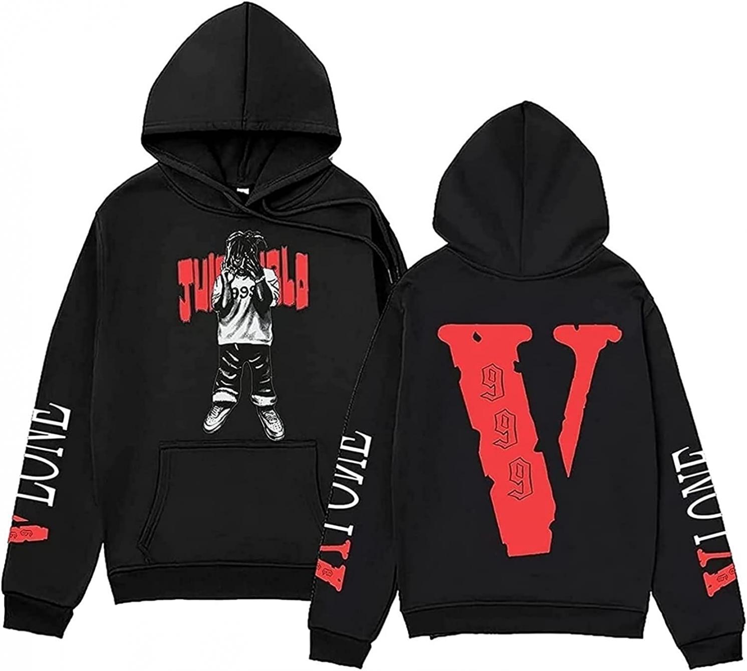 Blanan Unisex Fashion V Letter Hoodie Fashion Big V Hoodie Pullover Hip Hop Sweatshirt Men's Women's