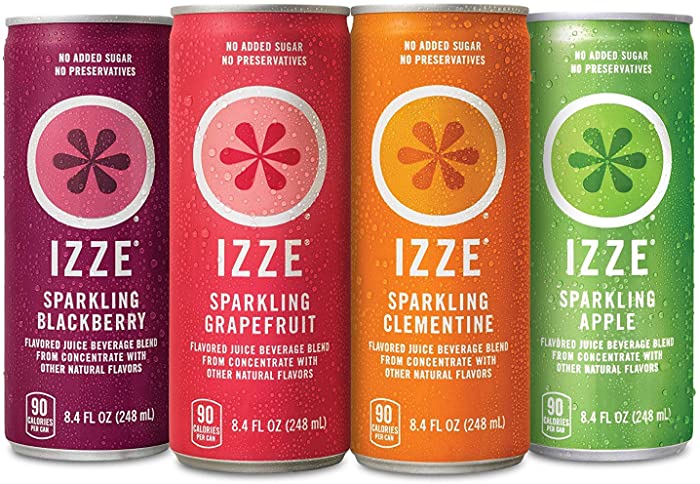 IZZE Sparkling Juice, 4 Flavor Variety Pack, 8.4 Fl Oz (24 Count)