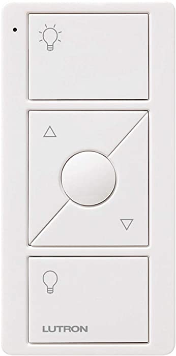 Lutron 3-Button with Raise/Lower Pico Remote for Caseta Wireless Smart Lighting Dimmer Switch, PJ2-3BRL-WH-L01R, White