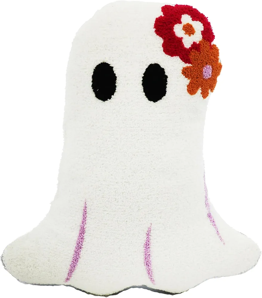 Ashland 14" Ghost with Flowers Pillow Halloween Pillow for Home Decor