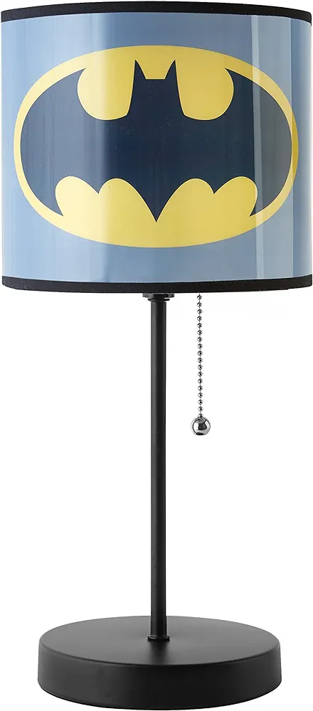 Warner Brothers Batman Stick Lamp, Metal, Gray