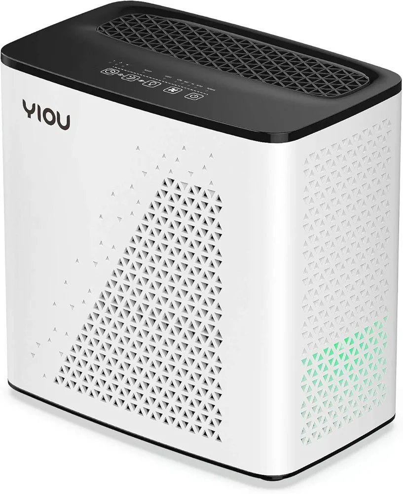 YIOU Air Purifiers for Home Large Room up to 547 ft², H13 True HEPA Air Filter 20dB Air Cleaner Odor Eliminator for Allergies Smoke Dust Pollen, Black