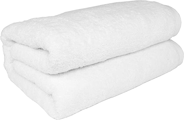 Extra Large Oversized Bath Towels - White,100% Cotton Turkish Towels for Hotel and Spa, Maximum Softness and Absorbency Bath Sheet, Heavy Weight 950 Grams 39 Ounces Large 40 by 87 Inch (1 Pcs)