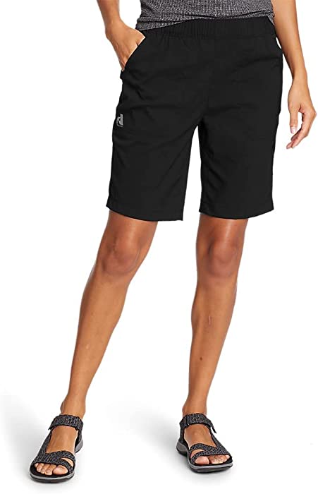 Eddie Bauer Women's Guide Ripstop Shorts, Black, 6, Petite