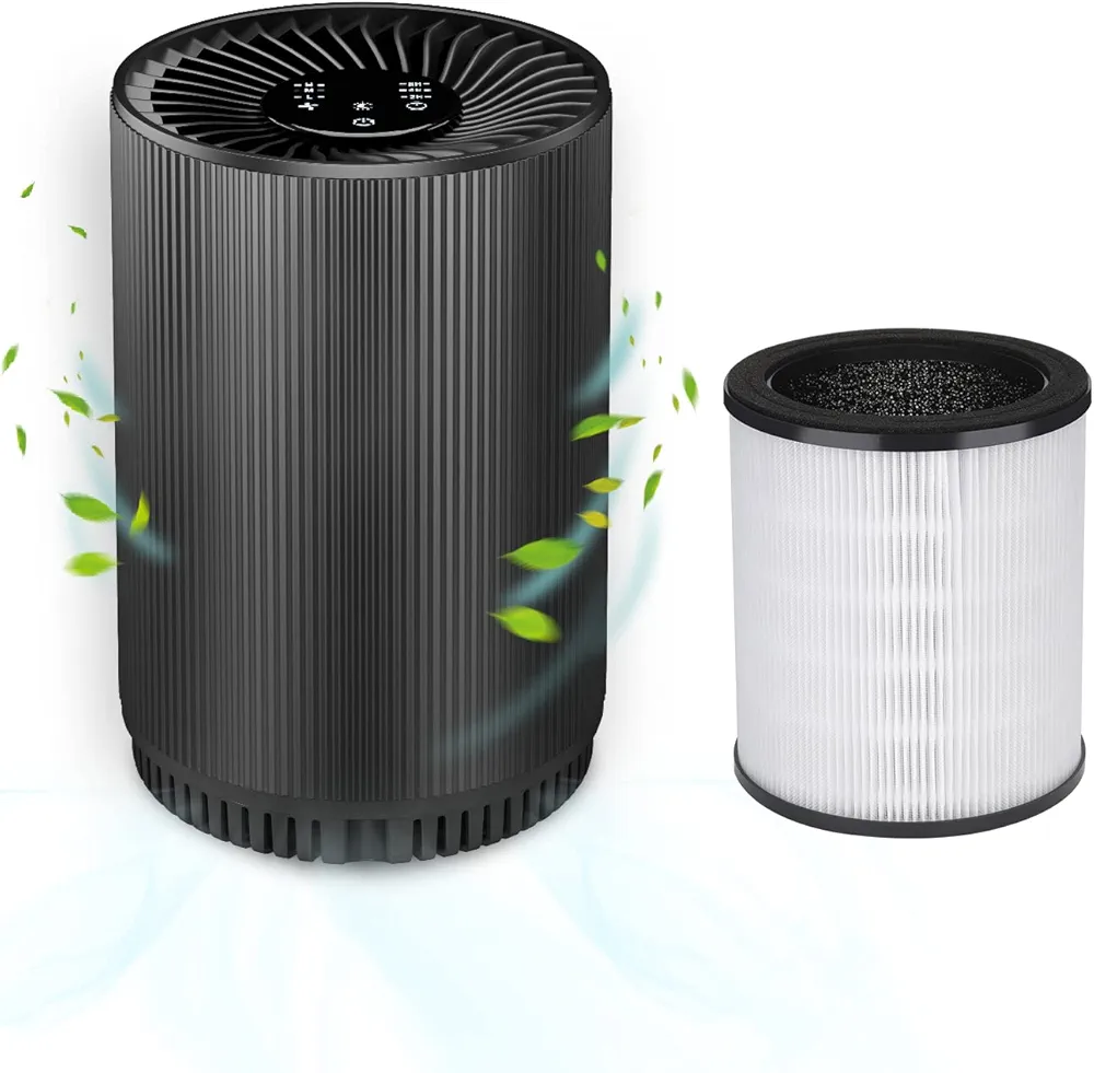 (2 Pack KJ80 Air Purifier + 2 Pack HEPA Air Filter Combo Purchase), Druiap Air Purifiers for Home Bedroom with H13 HEPA Air Filter, for Office,Babyroom,Living Room,Kitchen,Apartment,Dorm,Ozone Free