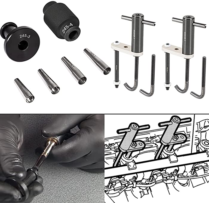 GM245 Fuel Injector Seals Tool For Subaru, GM & 6706 Injector Rail Assembly Remover For 27-214 General Motors Direct Injection Vehicles, for Cadillac, Saturn, Pontiac and Chevrolet