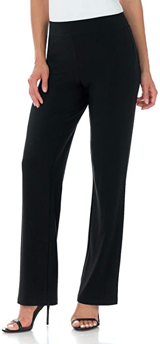 Rekucci Travel in Style Women's Soft Knit Classic Straight Leg Pant