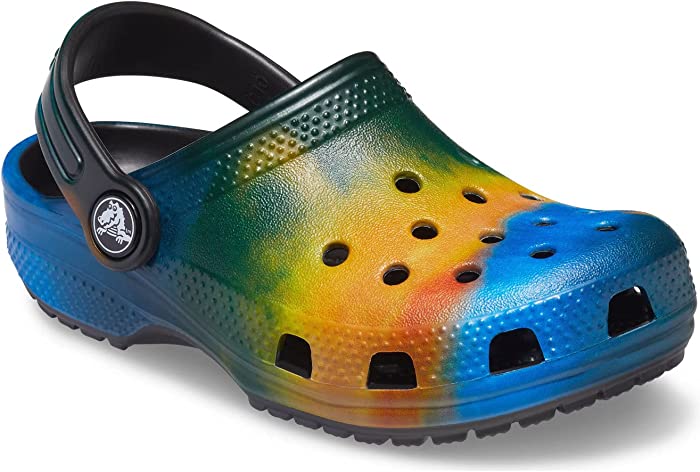 Crocs Unisex-Child Classic Tie-dye Graphic Clog (Toddler/Little Big Kid)