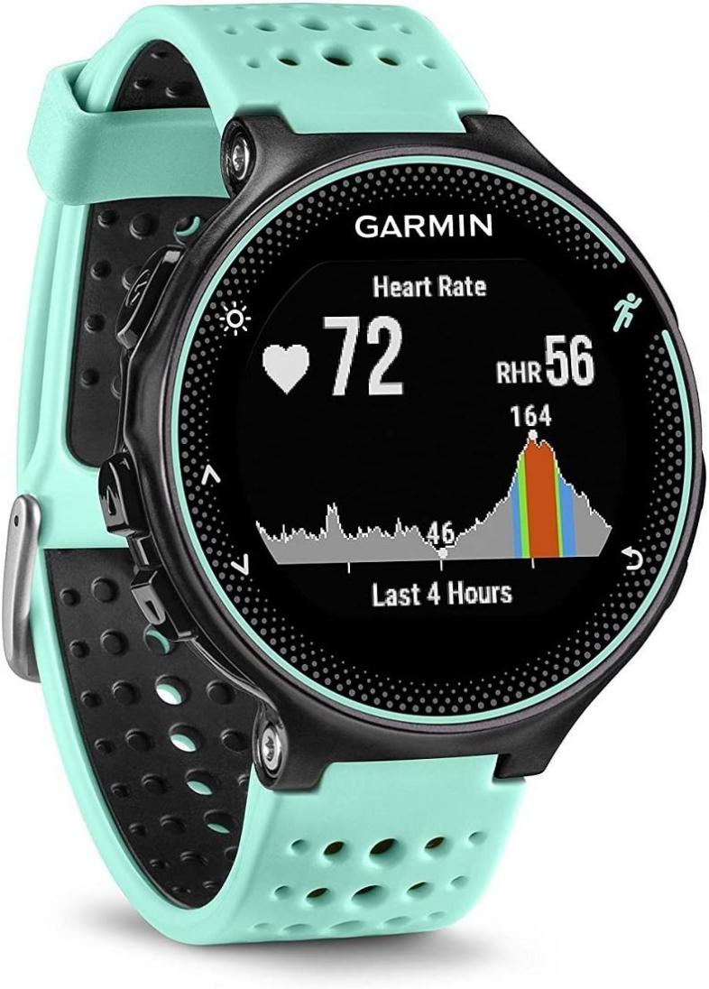 Garmin 010-03717-49 Forerunner 235 with Wrist Based Heart Rate Monitoring, Frost Blue/Black (Renewed)