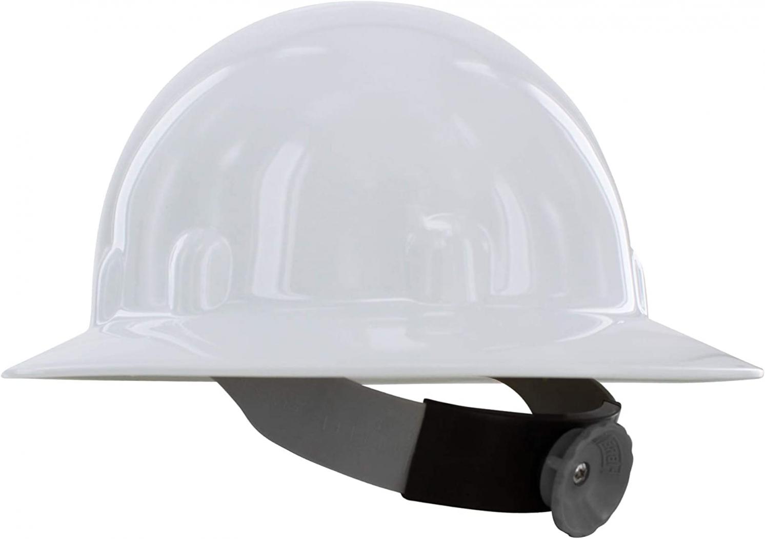 Fibre-Metal by Honeywell E1RW Supereight Thermoplastic Full Brim Hard Hat with 8 Pt. Ratchet Suspension, White