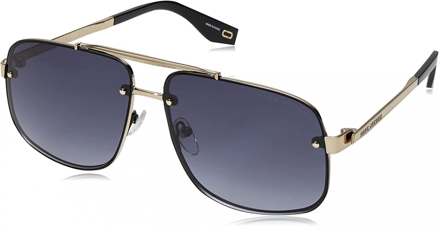 Marc Jacobs Men's Marc 318/S Navigator Sunglasses, Black Gold/Gray Shaded, 61mm, 14mm