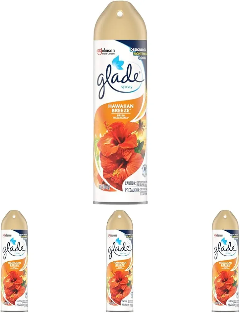 Glade Air Freshener, Room Spray, Hawaiian Breeze, 8 Oz (Pack of 4)