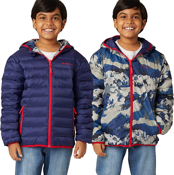 Eddie Bauer Reversible Jacket for Boys and Girls - Down, Waterproof, Hooded