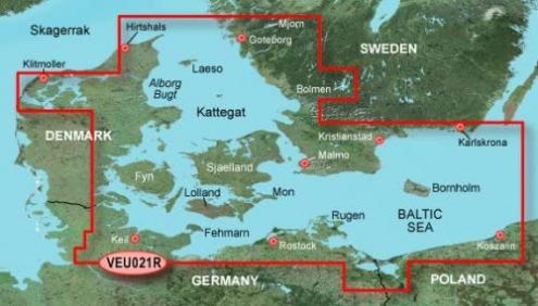 Garmin BlurChart VEU021R - Denmark East and Sweden Southeast - SD Card