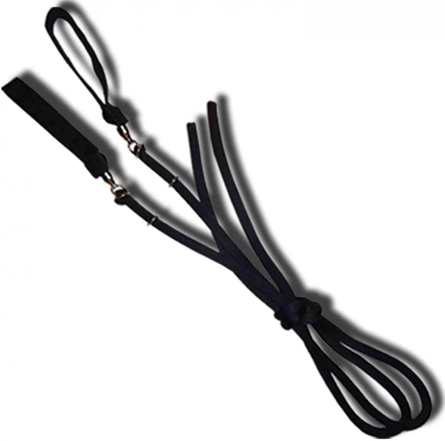 UltraPoi UltraLeash (Black) Soft Cord Leash System - LED Poi Leash | Raves and Concerts