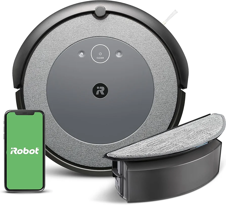 iRobot Roomba Combo i5 Robot Vacuum & Mop - Clean by Room with Smart Mapping, Works with Alexa, Personalized Cleaning Powered OS, Ideal for Pet Hair, Carpet and Hard Floors