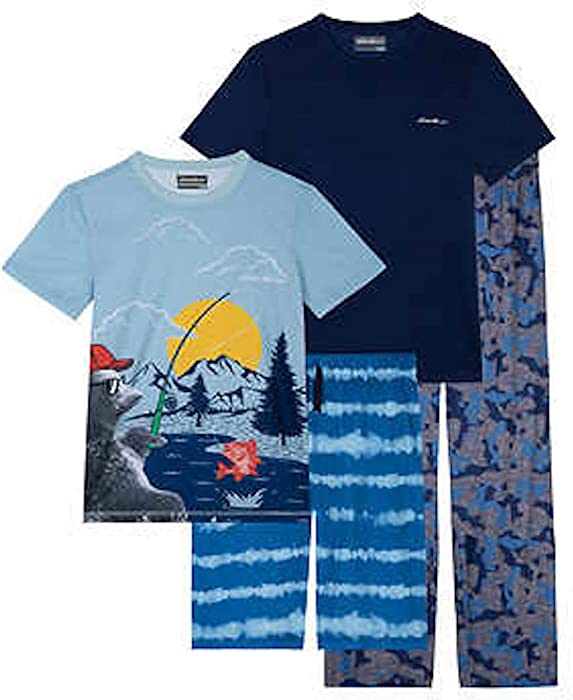 Eddie Bauer Youth Boy's 4 Piece Mix and Match Sleep Set