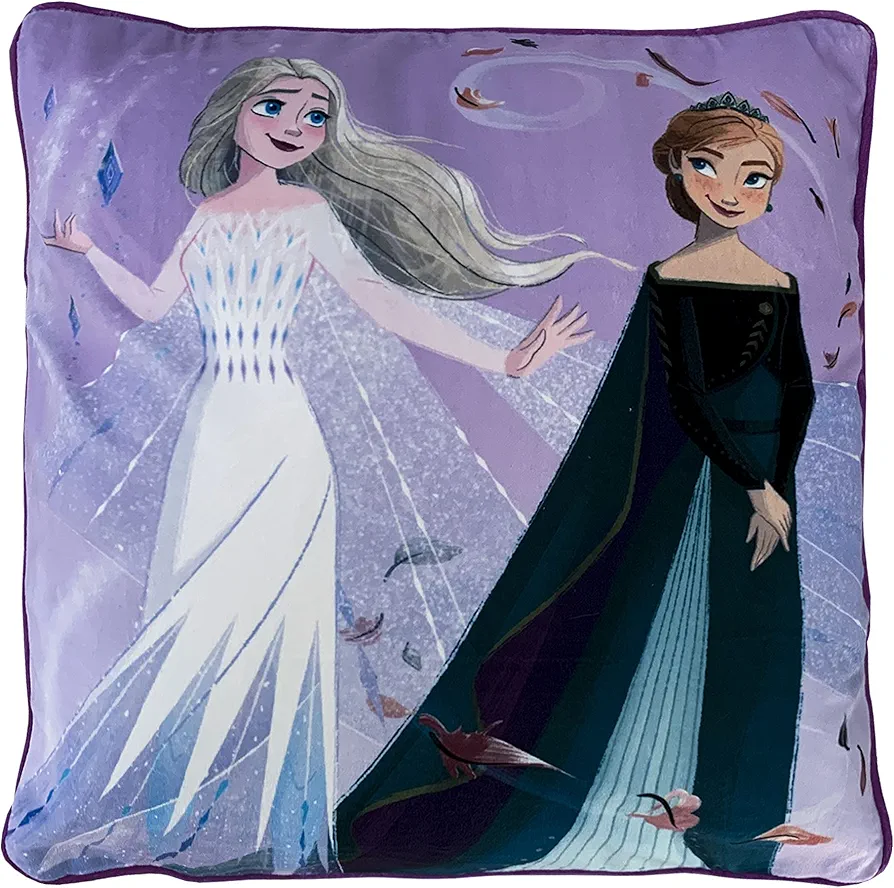 Franco Kids Bedding Soft Decorative Pillow Cover, 15 in x 15 in, Disney Frozen 2