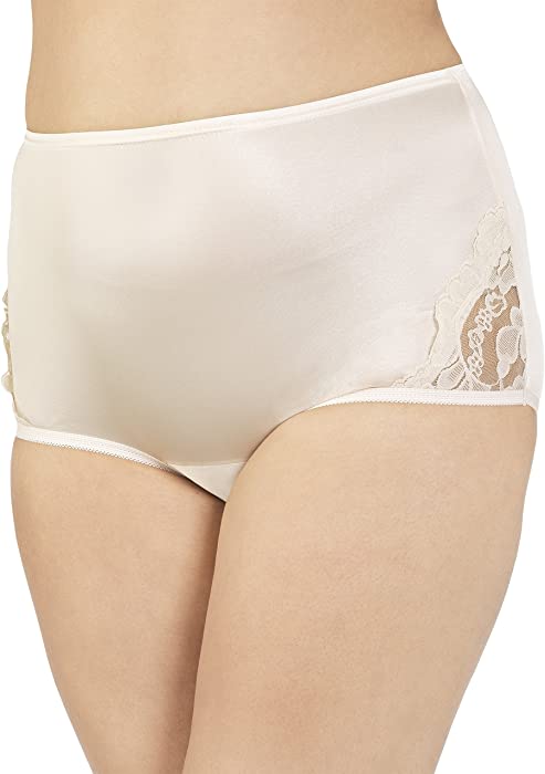 Vanity Fair Lace Inset Nylon Panty, 3-pk