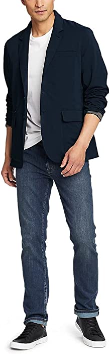 Eddie Bauer Men's Ultimate Voyager Travel Blazer, Navy, 40