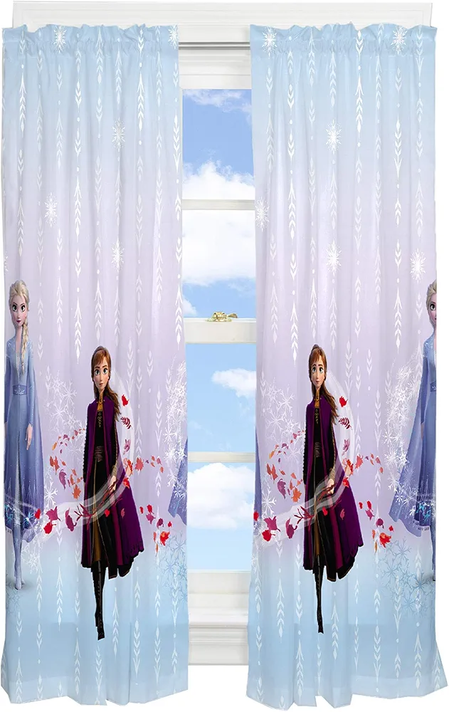 Franco Kids Window Curtain Panels Drapes Set, 82 in x 63 in, Disney Frozen 2