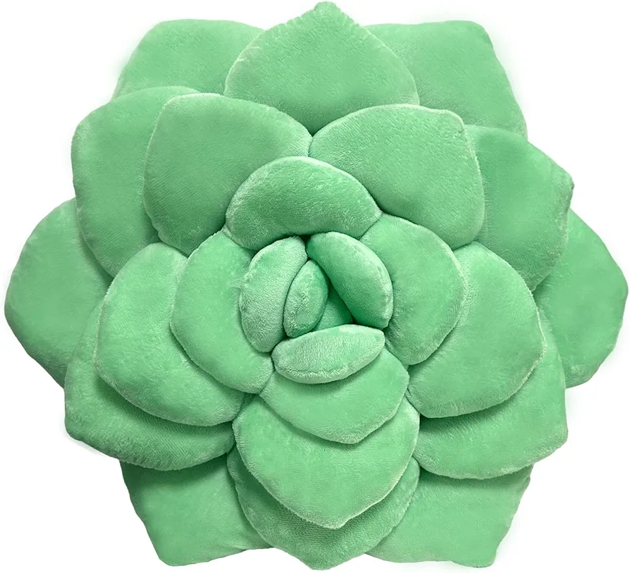 Succulent Pillow - Hand-Stitched Plush Decorative Throw Pillow,3D Flower Pillow, Plant-Shaped Pillows, Plush Cushions for Bedroom, Living Room, and Home Decoration 50cm/19.68in