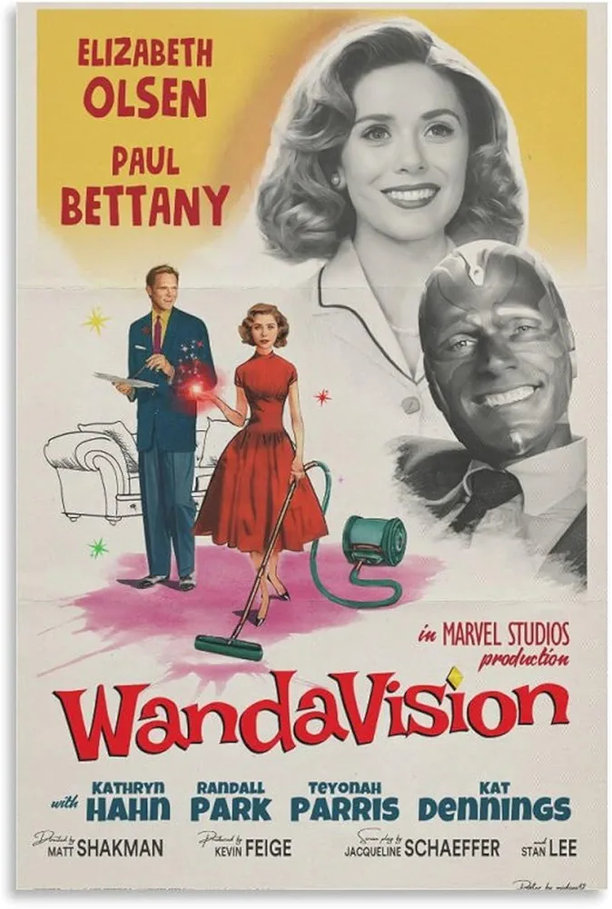 generic WandaVision Retro Movie Posters Canvas Wall Art Prints for Wall Decor Room Decor Bedroom Decor Gifts Posters 24x36inch(60x90cm) Unframe-style