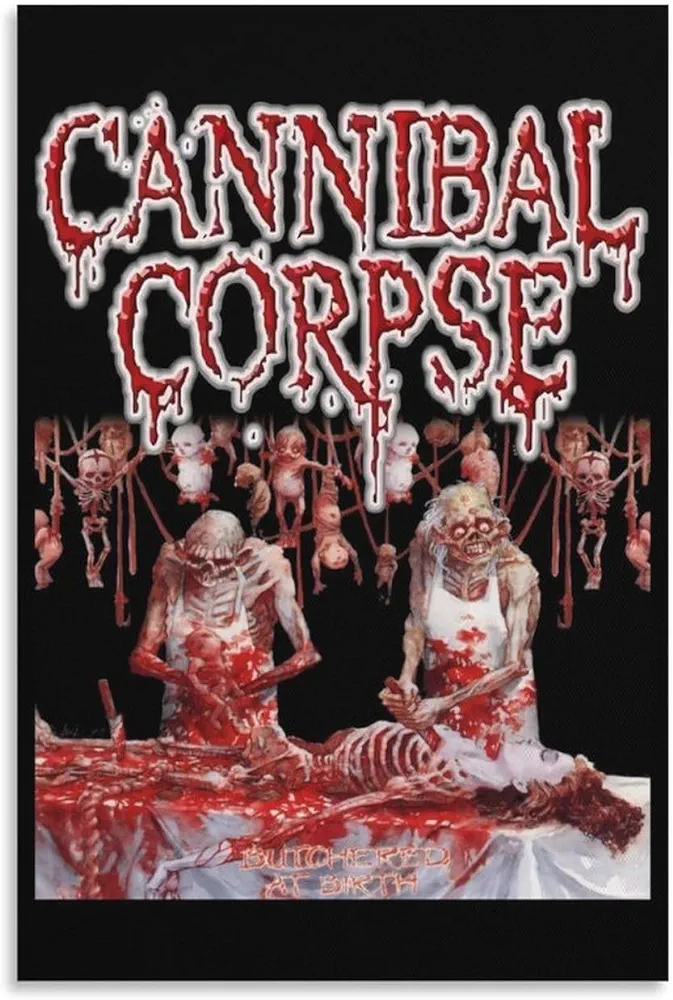 Horror Art Posters Cannibal Corpse Band Music Album Cover Poster Wall Art Paintings Canvas Wall Decor Home Decor Living Room Decor Aesthetic 08x12inch(20x30cm) Unframe-style