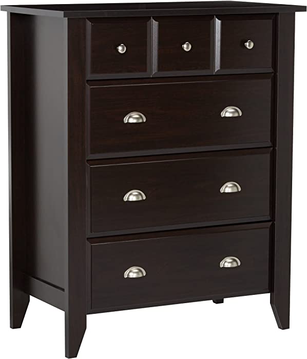 Sauder Shoal Creek 4-Drawer Chest, Jamocha Wood finish