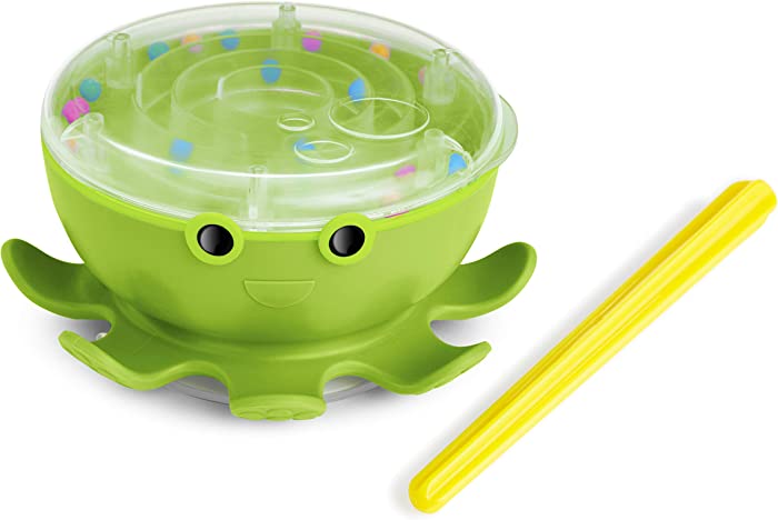 Munchkin Octodrum 3-in-1 Musical Toddler Bath Toy (Drum, Tambourine and Maze), Green