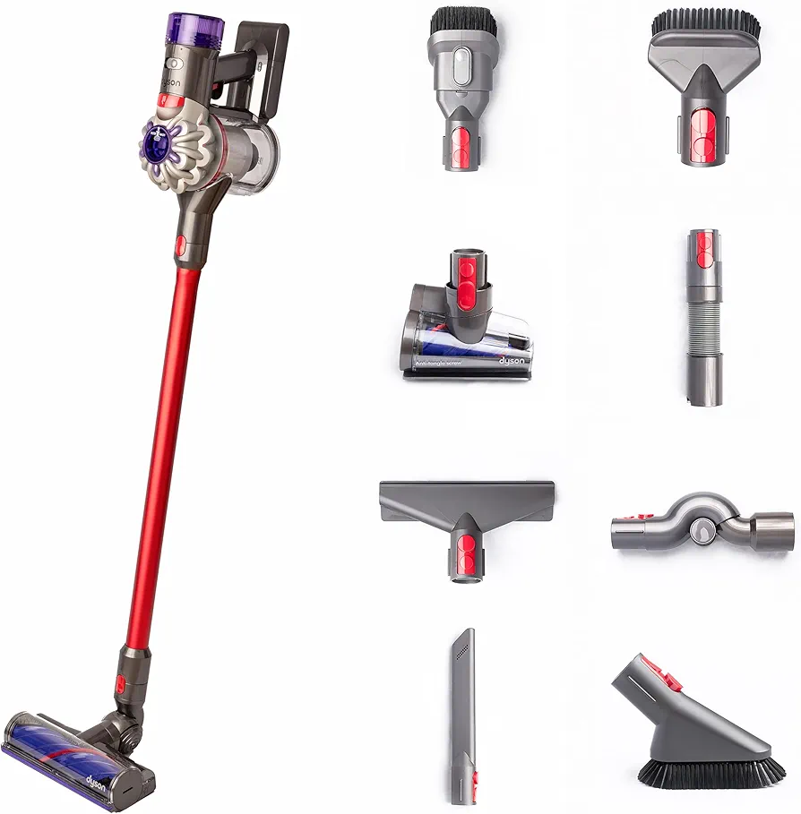 Dyson V8 Animal Extra De-Tangle Cordfree Vacuum with 8 Tools, Red