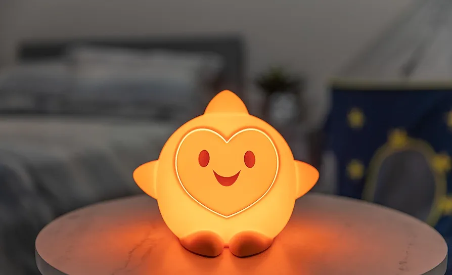 Disney Wish Squishy Light, Night Light for Kids, USB Lamp, Battery Operated, Dimmable, Star Light Ideal for Bedroom, Playroom, Living Room, 79616