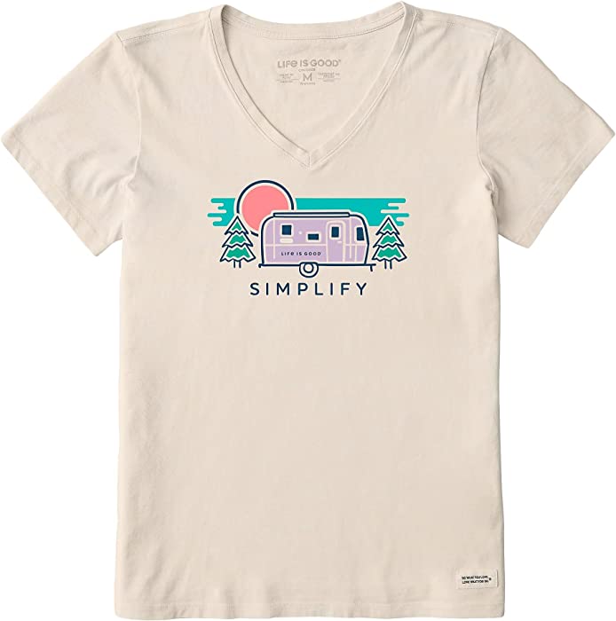 Life is Good Womens Simplify T-Shirt XX-Large Cream