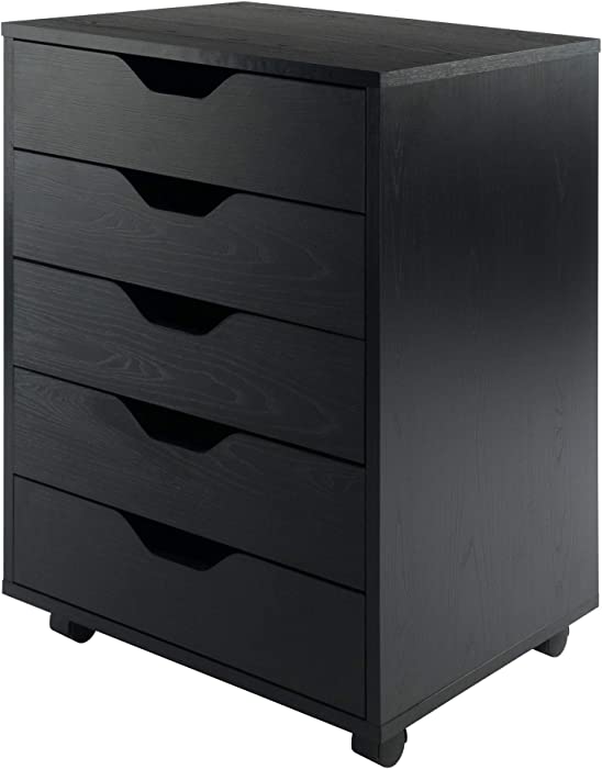 Winsome Halifax Storage/Organization, 5 drawer, Black