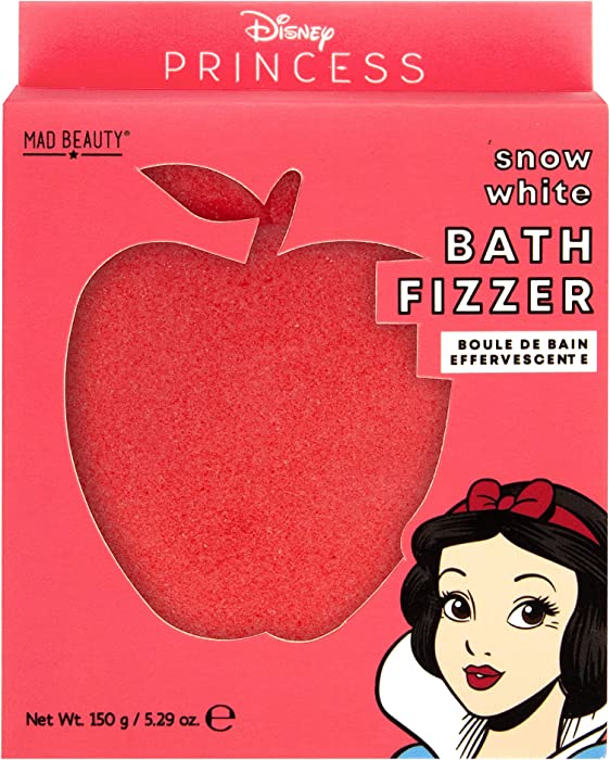 MAD Beauty Disney Princess Snow White Bath Fizzers | Pampering Bath Ball Bomb | 2 Red Apples Pamper Skincare